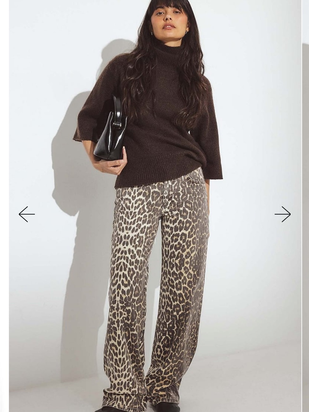 Leopard Print Straight Leg Jeans - Picture 1 of 3